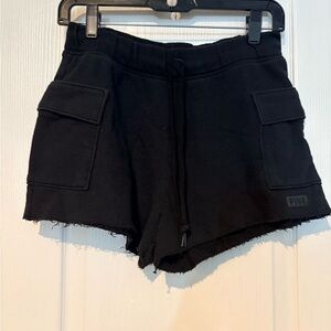 PINK Victoria’s Secret Black Cargo Sweat Shorts - Size S